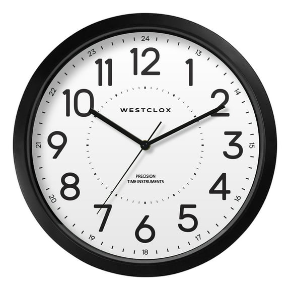 Westclox 13.75" Classic Black Office Analog Quartz Accurate Wall Clock