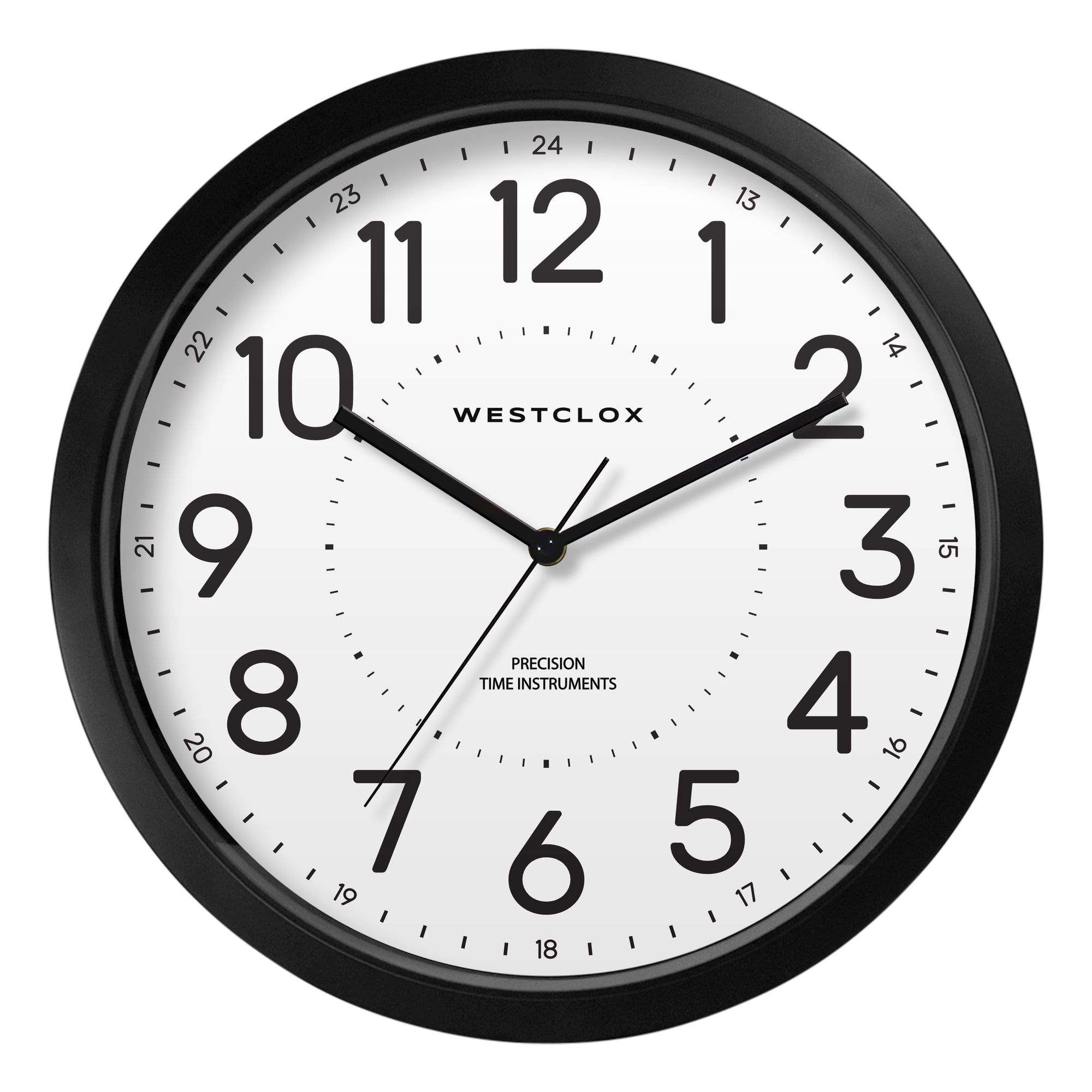 Westclox 13.75 Classic Black Office Analog Quartz Accurate Wall Clock