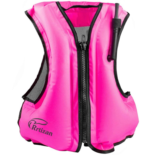 Chaleco Inflable para Snorkel Rrtizan para Adultos 41-100 kg Rosa Talla L-XL