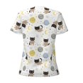 thumbnail image 4 of Naloa Cute Cat Print T-Shirts Short Sleeve V Neck Tees for Women Fashion Tops Trendy Lightweight Soft Casual Summer Outfits Clothes, 4 of 5