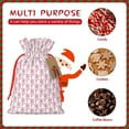 thumbnail image 7 of Fuzoiu Flamingo On Checkered Print Christmas Gift Bag,Burlap Gift Bag with Drawstring Closure & Hang Tag,Perfect for Holidays, Birthdays, and Special Occasions-Small, 7 of 7
