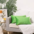 thumbnail image 6 of Unique Bargains Velvet Modern Zipper Cushion Decorative Throw Pillow Covers (2 Count) Green 12" x 20", 6 of 6