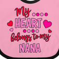 thumbnail image 4 of Inktastic My Heart Belongs to my Nana Boys or Girls Baby Bib, 4 of 4