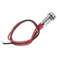 thumbnail image 4 of 6mm LED Signal Lamp, Nickel Plated Brass Stainless Steel LED Metal Indicator  For Warning Indication For Car Truck Ship Speedometer Odometer Tachometer Light Red, 4 of 8