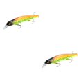 thumbnail image 4 of Yuarrent Señuelo artificial Swimbait Hook Hard Bait 3D Eyes Señuelo de hundimiento lento Crankbait Aparejos de pesca, Tipo C C 2piezas Yuarrent CBP151162, 4 of 6
