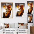 thumbnail image 4 of Designart "Sculpted In Amber Elegance I" Fashion Woman Floater Framed Canvas Prints, 4 of 5
