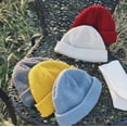 thumbnail image 4 of COCOpeaunt New Knitted Hats for Women Skullcap Men Beanie Hat Winter Retro Brimless Baggy Melon Cap Cuff Docker Fisherman Beanies Hats, 4 of 6