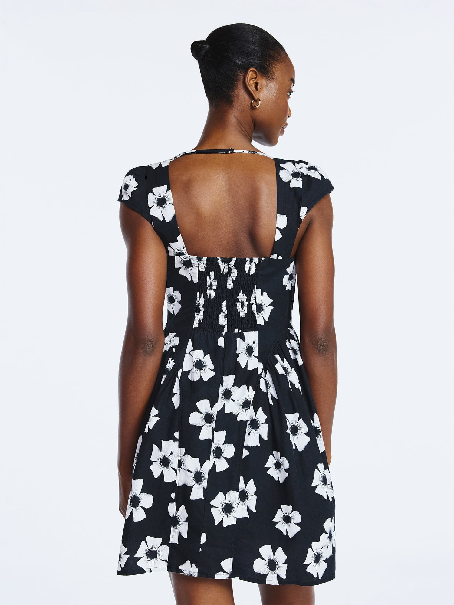 Scoop Women's Square Neck Mini Dress, Sizes XS-XXL