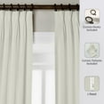thumbnail image 2 of Rivana 100% Polyester Room Darkening Pinch Pleated Curtains Window Treatment for Bedroom, Living Room & Dining Room (Ivory, 100" W x 95" L, 1 Panel), 2 of 8