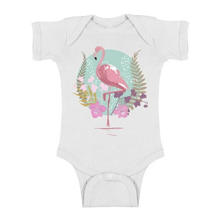 

Awkward Styles Flamingo and Orchids Baby Bodysuit Short Sleeve Pink Flamingo Romper for Boys Summer One Piece for Girls Flamingo Romper for Children Flamingo Gifts for Little One Summer Clothing