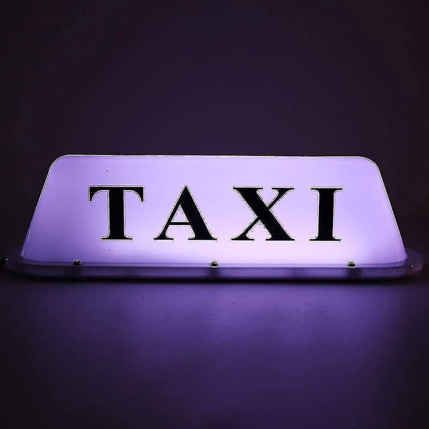 Lámpara de techo YUANXCMXG con señal de taxi magnética LED 12 V estuche blanco