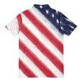 thumbnail image 4 of Men's USA 250th Anniversary American Flag Stripe Polo Shirt Patriotic Casual Short Sleeve America 250 Merchandise, 4 of 6