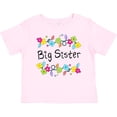 thumbnail image 3 of Inktastic Big Sister Bright Flowers Girls Baby T-Shirt, 3 of 5