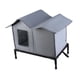 thumbnail image 2 of Casa para gatos, refugio impermeable para exteriores, aislante, resistente al viento, de tela Oxford, con base elevada, perrera portátil cerrada, adec Gris, 2 of 6
