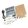 thumbnail image 2 of Compact 4-digit DIY Digital LED Clock Kit Light Control Temperature Date Time Display with Transparent Case, 2 of 5