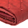 thumbnail image 3 of Vickerman 52" Burgundy Quilt Stitch Jewel Christmas Tree skirt, 3 of 4