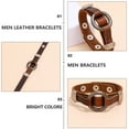 thumbnail image 3 of BRIGHTFUFU 2Set Men Bracelets Brown Circular Design for Festival Parties Zinc Alloy Made, 3 of 8