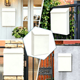 thumbnail image 7 of Wall Mounted Mailbox Drop Box with Lock Metal Postbox Wall Hanging Mail Box Newspaper Holder Box for Gate Outside House Decor whit, 7 of 7