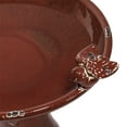 thumbnail image 4 of Alpine Corporation 25" Tall Outdoor Ceramic Antique Pedestal Birdbath with 2 Bird Figurines, Red, 4 of 11