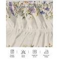 thumbnail image 6 of White Daisy Bed Skirt California King Size 16 Inch Drop, Colorful Flower Lavender Vintage Linen Adjustable Elastic Dust Ruffles Bedskirt Wrap Around Pleated Mattress Frame Cover, 6 of 9