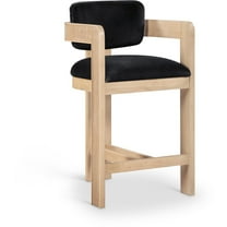 Meridian Furniture Sacha Black Velvet Stool