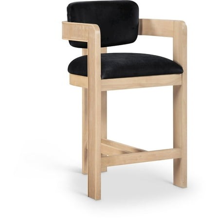 Meridian Furniture Sacha Black Velvet Stool