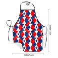thumbnail image 5 of XMXY Chef Aprons with Pockets for Women Men, Patriotic Red White Blue 3D Stars Waterproof Cooking Kitchen Aprons, 28.3 x 20.4 Inches, 5 of 8