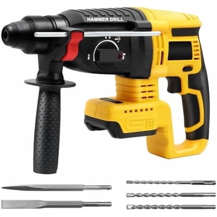 Cordless SDS Hammer Drill for Dewalt 20V MAX Battery, Brushless Rotary Hammer Drill with Safety Clutch for Concrete/Masonry (No Battery)$$Tools & Hardware Other