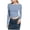 Blue, variant on Women's Dressy Casual Boat Neck Tops Long Sleeve T Shirts Fall Basic Tops Slim Fit Brown M