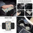 thumbnail image 5 of Xoenoiee Blue Hummingbird Floral Print Car Front Seat Covers 12Pcs Set with Steering Wheel &Seat Belt Cover Car Trash Can Armrest Cover Air Vent Bag Rear View Mirror Cover Cup Coasters Kychain, 5 of 7