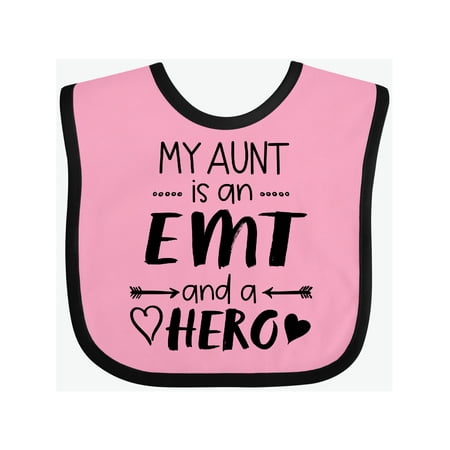 

Inktastic My Aunt is an EMT and a Hero Gift Baby Boy or Baby Girl Bib