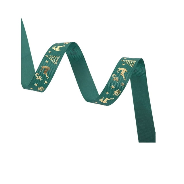 WRKEKC Clearance Christmas Decorations Bronzed Ribbon Wapiti Christmas Tree Decorations Ribbon Gift Wrap Ribbon