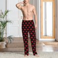 thumbnail image 2 of Kdxio Red Beautiful Lips Pattern Men's Pajama Pants, Elastic Waist with Drawstring and Pockets, Comfortable Loungewear-Large, 2 of 6