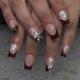 thumbnail image 1 of Short Acrylic Press On Nail Pink Flower Designs Stick on Nail Glossy Square False Nail Full Cover Artificial Nail Kit, 1 of 4