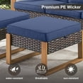 thumbnail image 3 of Bellefurn Outdoor Ottomans for Patio Set of 2,PE Wicker Steel Frame Outdoor Foot Rest with Removable Cushions for Patio Furniture Sets All Weather Rattan Footstool Ottoman for Balcony Backyard, 3 of 6