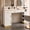 White+Gold, variant on Advwin Freestanding Salon Station for Hair Stylist, Barber Station with Storage, 3 Drawers, 2 Cabinets, Open Shelves & 3 Tool Holders, Salon Furniture for Barber Shop, Spa & Home, Black+Gold Accent