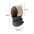 thumbnail image 6 of NIBOLOG Women Balaclava Scarf Contrast Color Brimless Cone Top Cold Proof One-piece Ear Protection Face Cover Knitted Hat Beanies for Outdoor, 6 of 8
