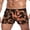 Brick Red Camouflage, variant on Swim Trunks for Men Sexy Swim Brief Square Leg Swimsuit Swimming Short Bathing Suit with Pocket