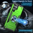 thumbnail image 3 of Galaxy S22 Ultra Case,  Grade Protective Phone Case Cover with Rotatable Metal Ring Kickstand [Support Magnet Mount] Compatible with Samsung Galaxy S22 Ultra, Grass Green, 3 of 12