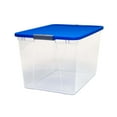 thumbnail image 1 of Homz 64 Qt Secure Latch Large Clear Stackable Storage Container w/ Lid (2 Pack), 1 of 8