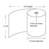 Receipt Paper Rolls 3 1/8 x 237’ Alliance Thermal, 50 roll | case, white BPA Free