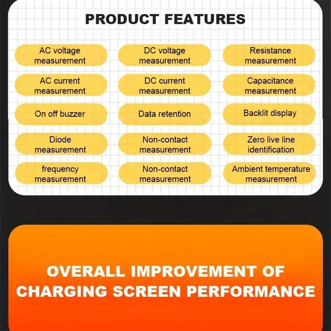2026 Upgraded Smart USB Rechargeable Digital Multimeter, FS899L Multimeter, Auto Digital Display Tester, Measures Voltage Current Resistance Diodes Continuity Duty-Cycle Capacitance Temperature