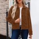 thumbnail image 1 of AUNVITO Women's Casual Fleece Jacket with Stand Collar and Zipper Design Stylish and Comfortable Outerwear, 1 of 9