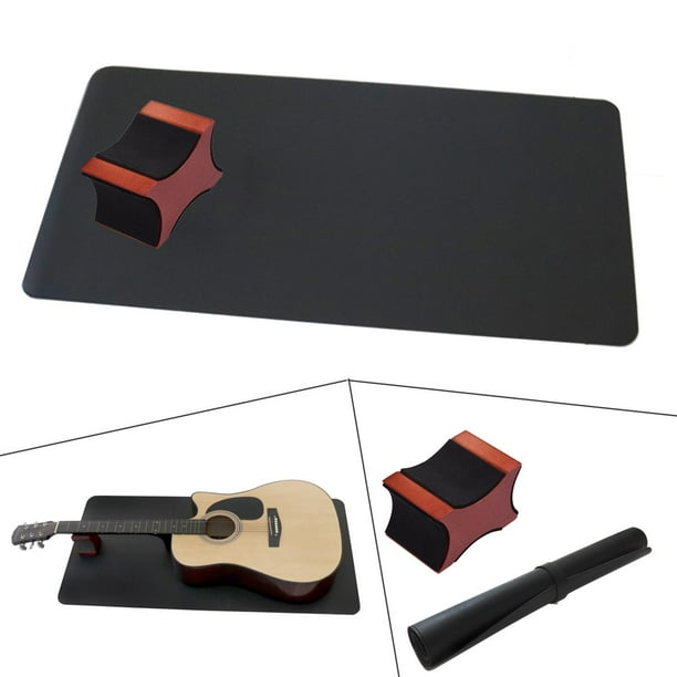 Alfombrilla de trabajo para guitarra con reposacabezas, almohada