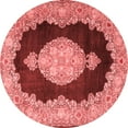 thumbnail image 1 of Ahgly Company Indoor Round Medallion Red Traditional Area Rugs, 7' Round, 1 of 4
