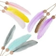 thumbnail image 2 of Cat Wand Toy Elastic: Wood Fake Feather Kitten Teaser Toy Pet Interactive Toy, 2 of 10