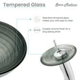 thumbnail image 3 of Cascade 16.5 Glass Vessel Sink with Faucet, Smoky Grey, 3 of 13