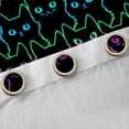 thumbnail image 4 of Manfei Kawaii Stripe Kitten Blackout Curtains Set of 2 (52x84 Each),Cartoon Cat Window Curtains,Blue Purple Black Curtains and Drapes For Girls Boys,Ultra Soft Home Decor, 4 of 6