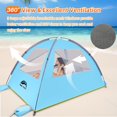 thumbnail image 4 of Carpa de Playa Happy Travel con Protección UV UPF 50+ para 3 a 8 Personas, 4 of 7