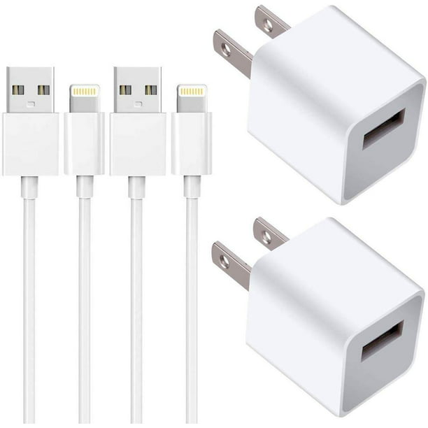 For iPhone Charger Charging Cable +USB Wall Charger 5-Pack, Power ...